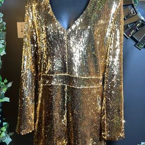 Gold Sequin Romper
